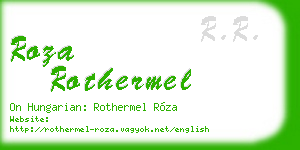roza rothermel business card